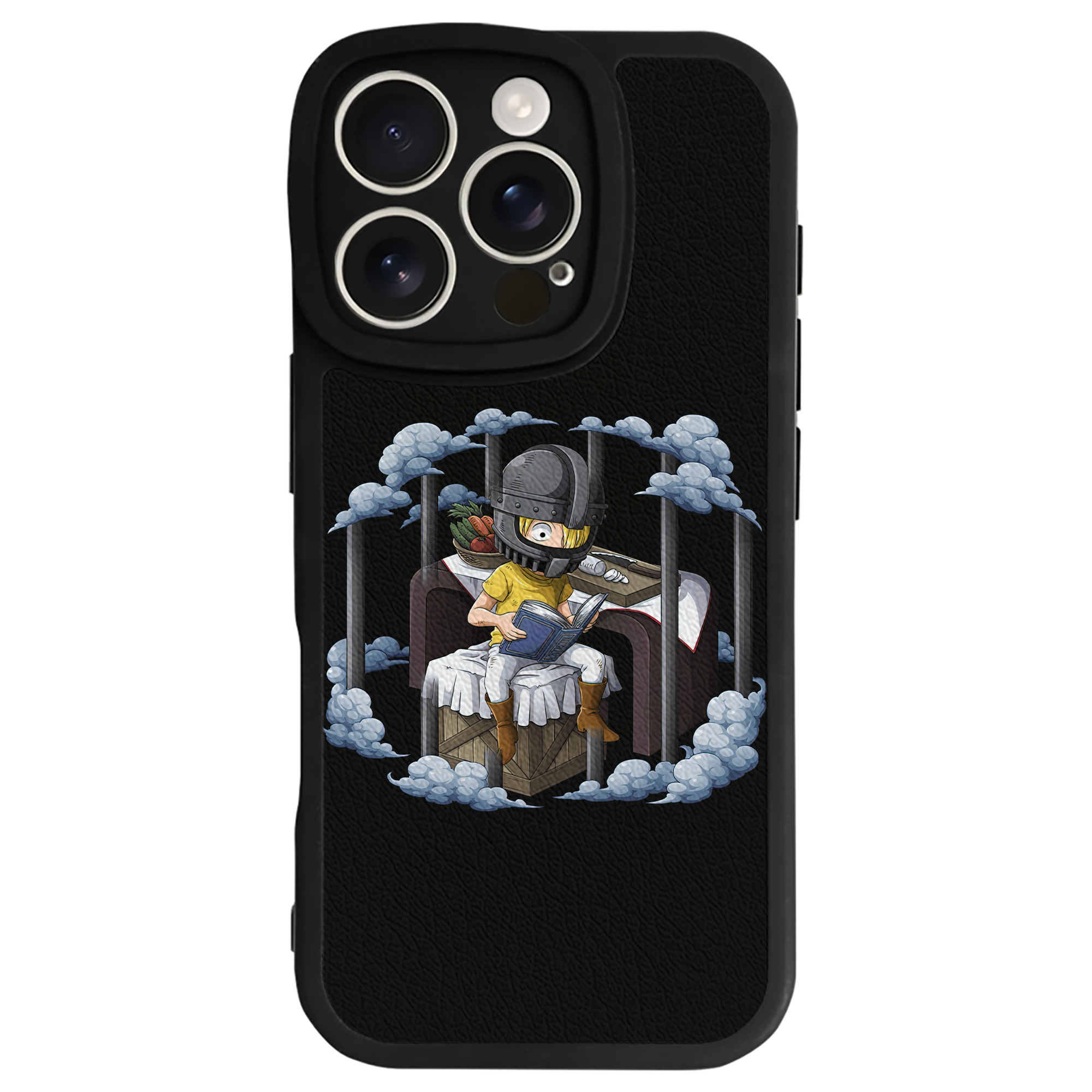 （画像用） ワンピース サンジ ONE PIECE Sanji 【iPhone 16シリーズ対応】シリコンスマホケース（レザー調） 材質：シリコン